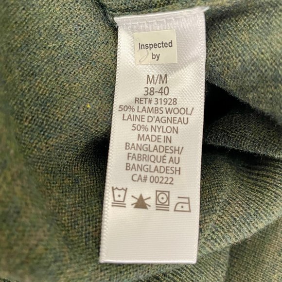 Arnold Palmer Washable Wool Blend Button Up Vest, Forest Green, Size M - Picture 6 of 16